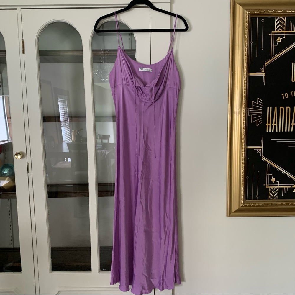 ZARA SATIN MAXI DRESS